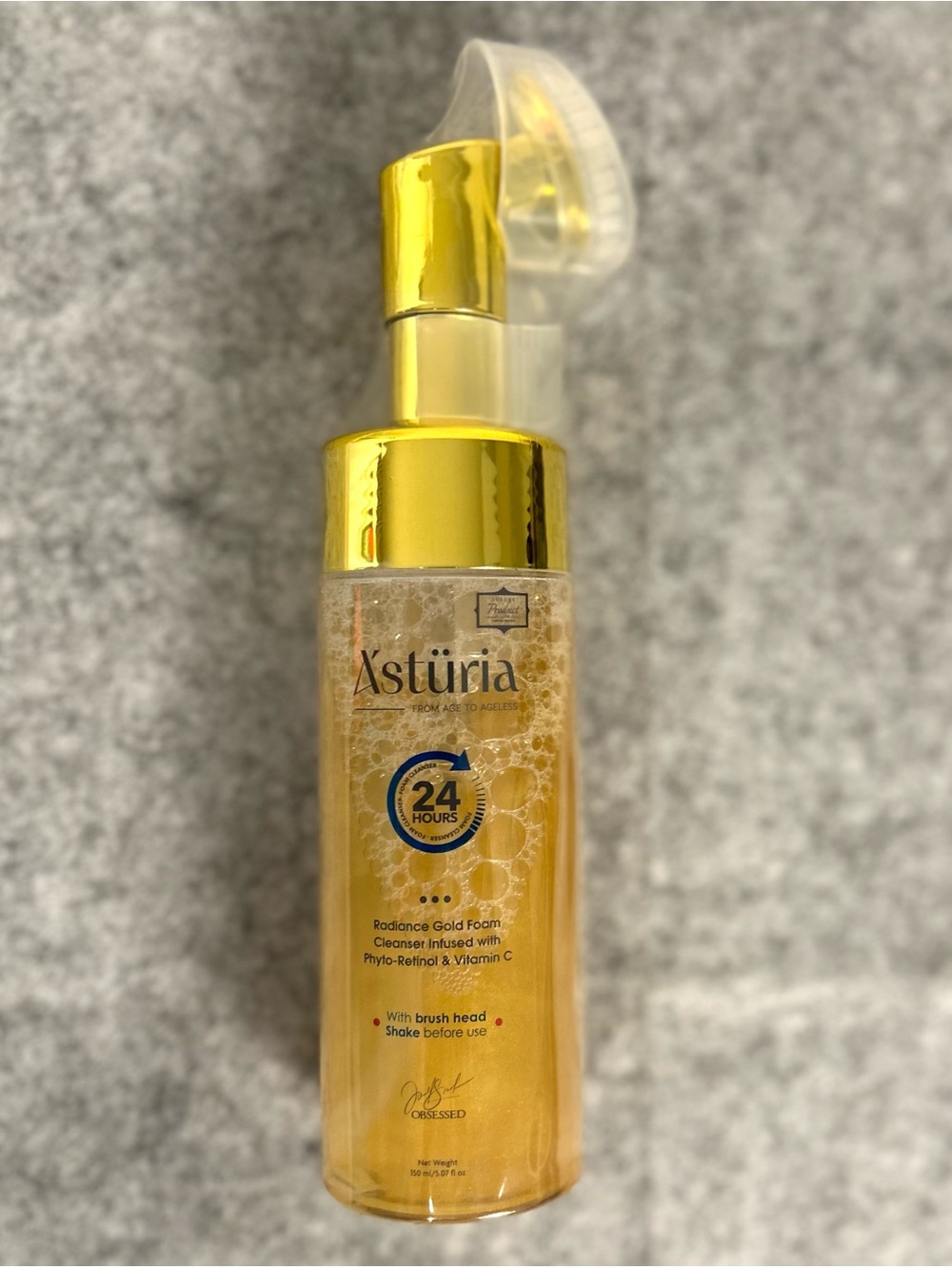 New Asturia Radiance Gold Foam Cleanser Infused with Phyto-Retinol & Vitamin C